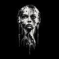 Drip Face Oversized Tee
