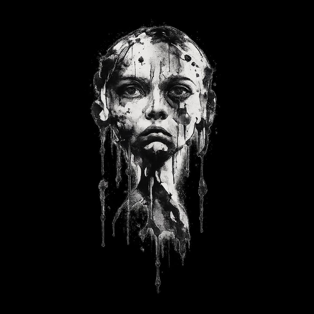 Drip Face Oversized Tee