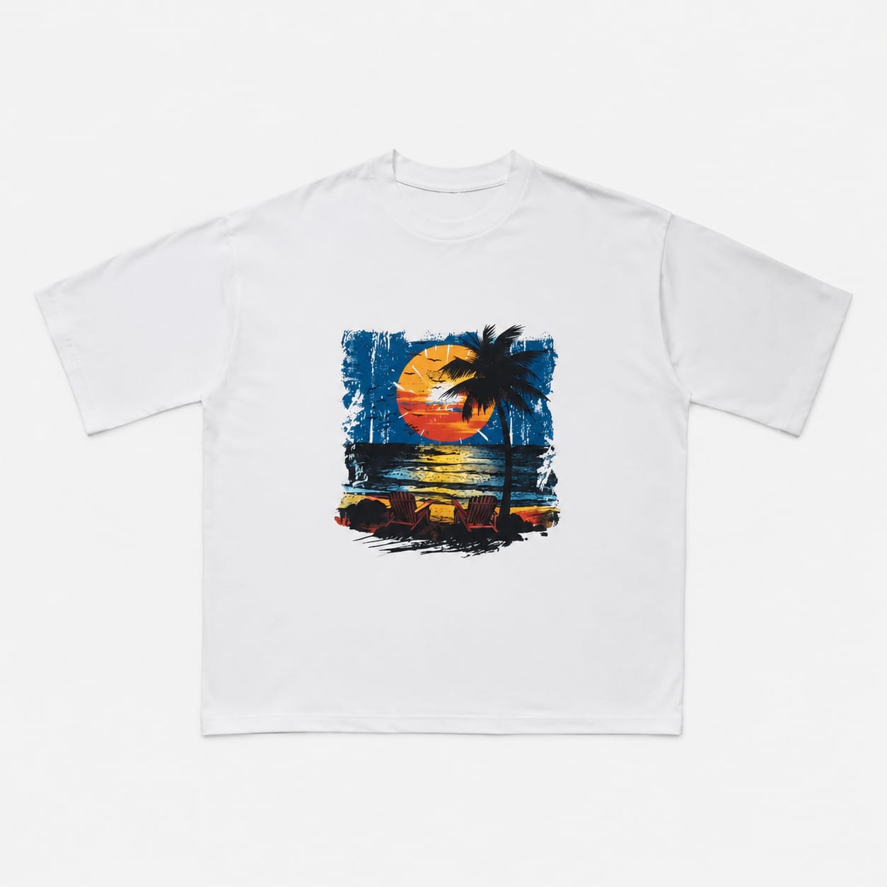 Summer Sunset Oversized T-Shirt